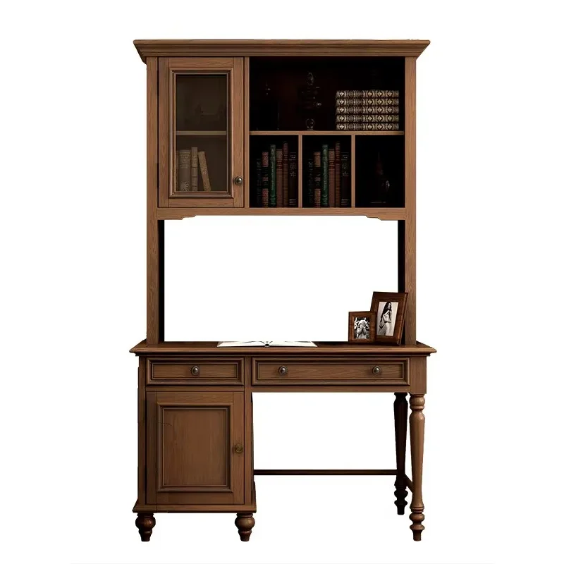 

LMM American all solid wood desk ash wood bedroom study furniture simple desk