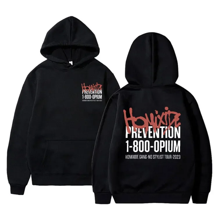 Homixide Gang No Stylist Tour Hoodie para homens Playboi Carti Opium Hoodies Destory Lonely Ken Carson Hip Hop Rap Streetwear