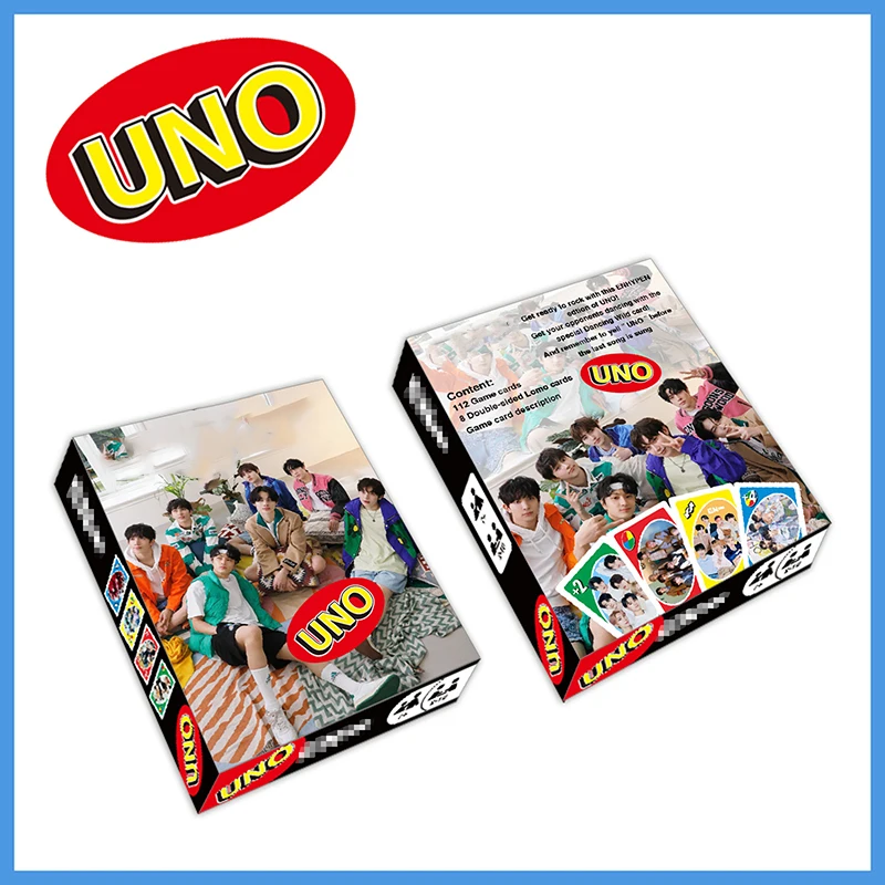 

Card Game UNO Korean Male Star Peripheral Boy Group Entertainment Board Game 112 HD Card Game Collection Gift