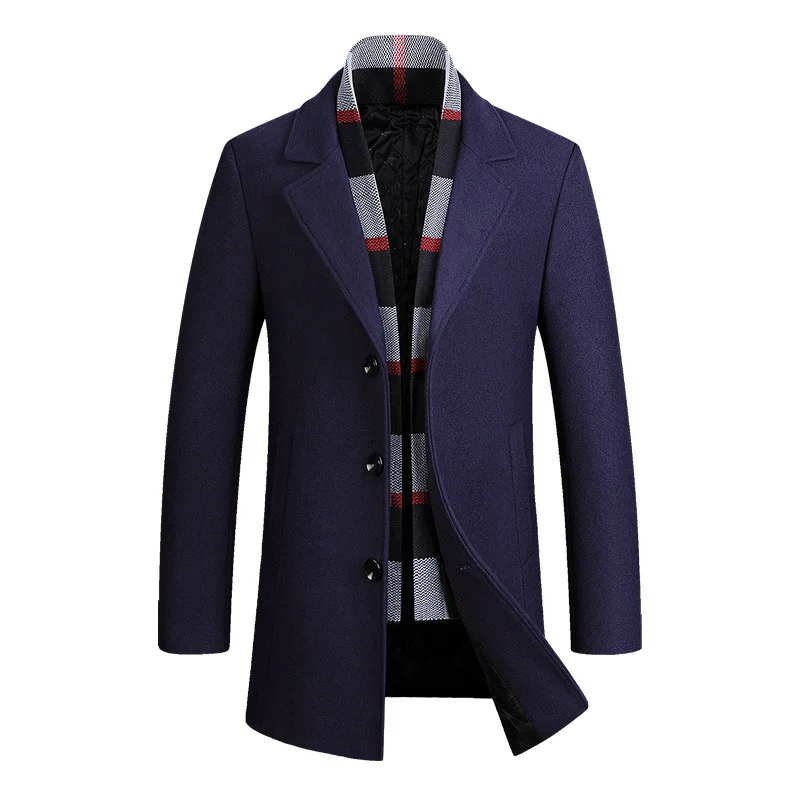 

New Winter High Quality Wool Jacket Men Wool Coat Slim Fit Jackets Mens Casual Warm Outerwear Jacket M-4XL SIZE