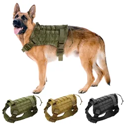 Tactical Camouflage Dog Vest Harness for Medium and Large Dogs,Easy Control and Comfortable for Hiking ,Training, and Outdoor