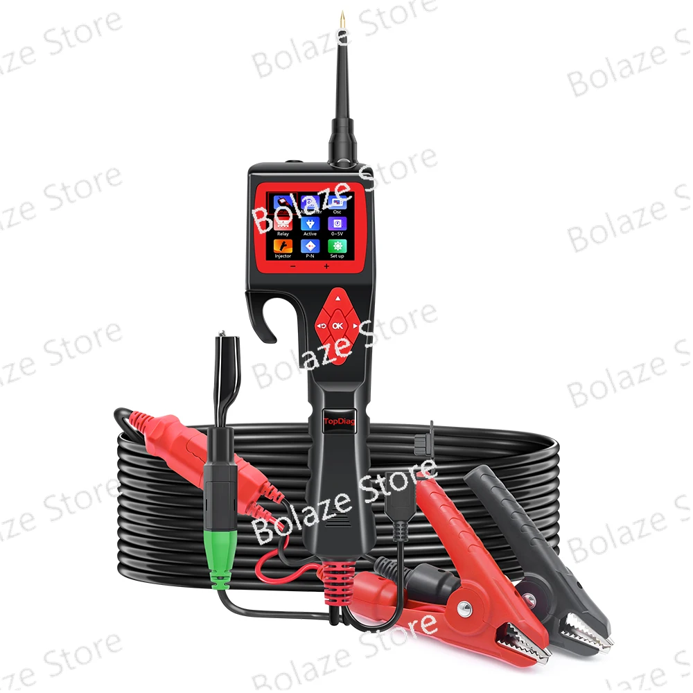 Smart Car Electrical Power Probe Auto Circuit Tester Tool 14 Languages 12V To 36V Jdiag Topdiag P200 Relay Diode Injector Tester