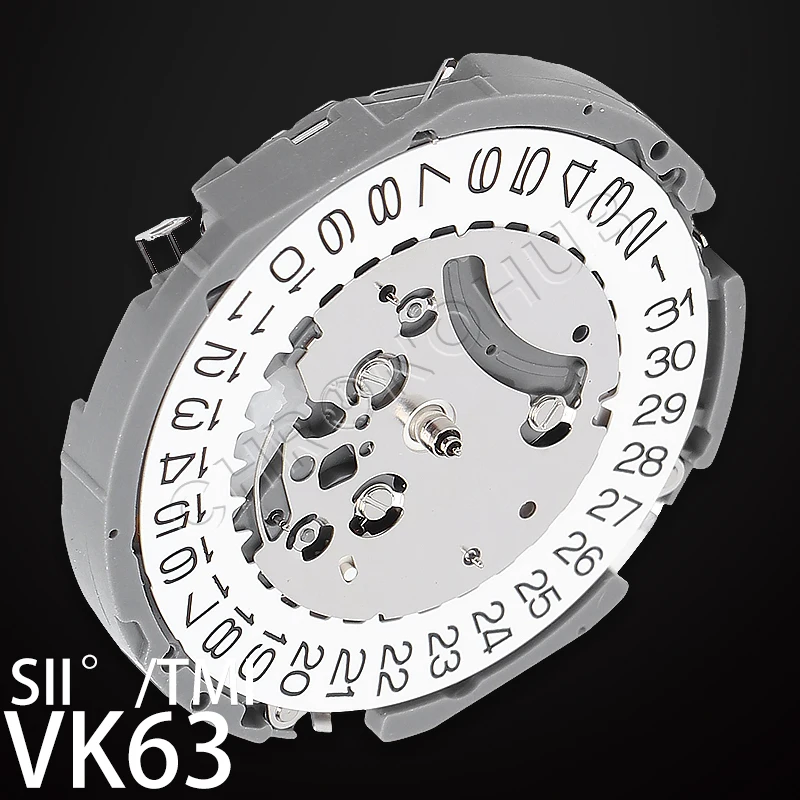 Quartz Watch Movement VK63 VK63A Chronograph Replacement 24 Hours High Accuracy Watch Parts With Battery Date At 3 Accessories