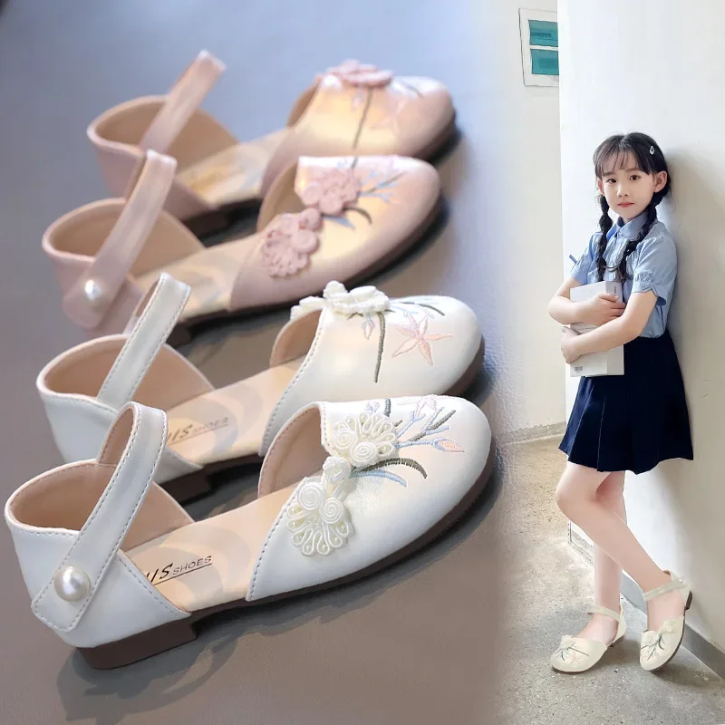 

2024 Summer New Girls Baotou Cool Little Girls Soft Soled Comfortable Versatile Wear-Resistant Lightweight Non-Slip Sandals