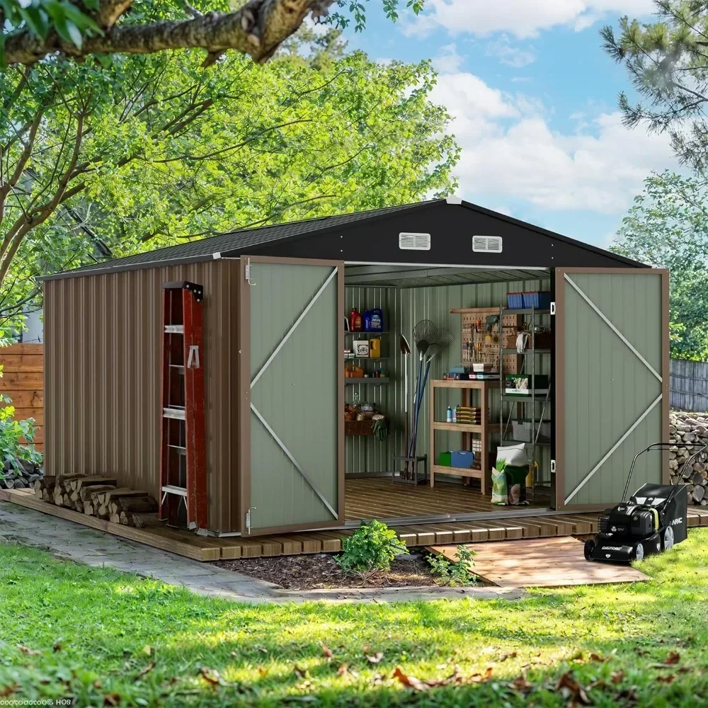 

10 x 10 FT Metal Sheds & Outdoor Storage House for Patio Garden,Outdoor Storage Shed