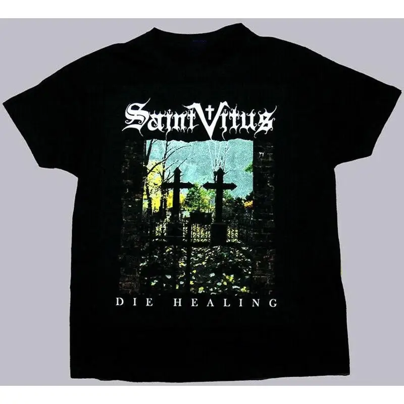 Die Healing Saint Vitus Band Black T Shirt Cotton Full Size