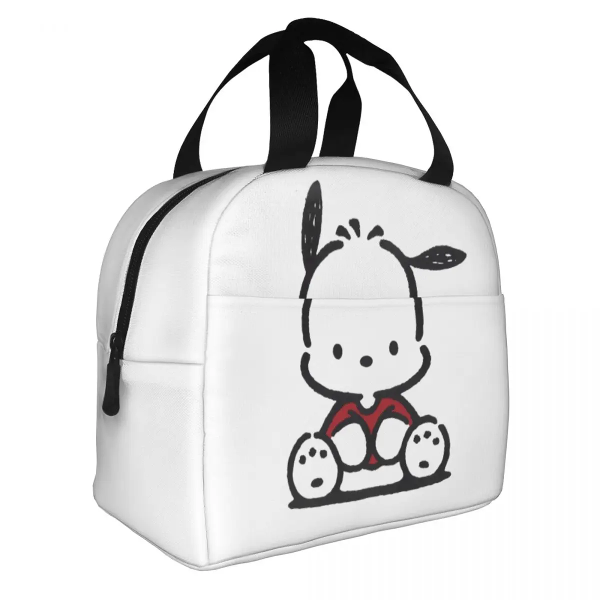 Pochacco Sitting Insulated Lunch Bags Cooler Bag Lunch Container Portable Tote Lunch Box Bento Pouch Beach Picnic