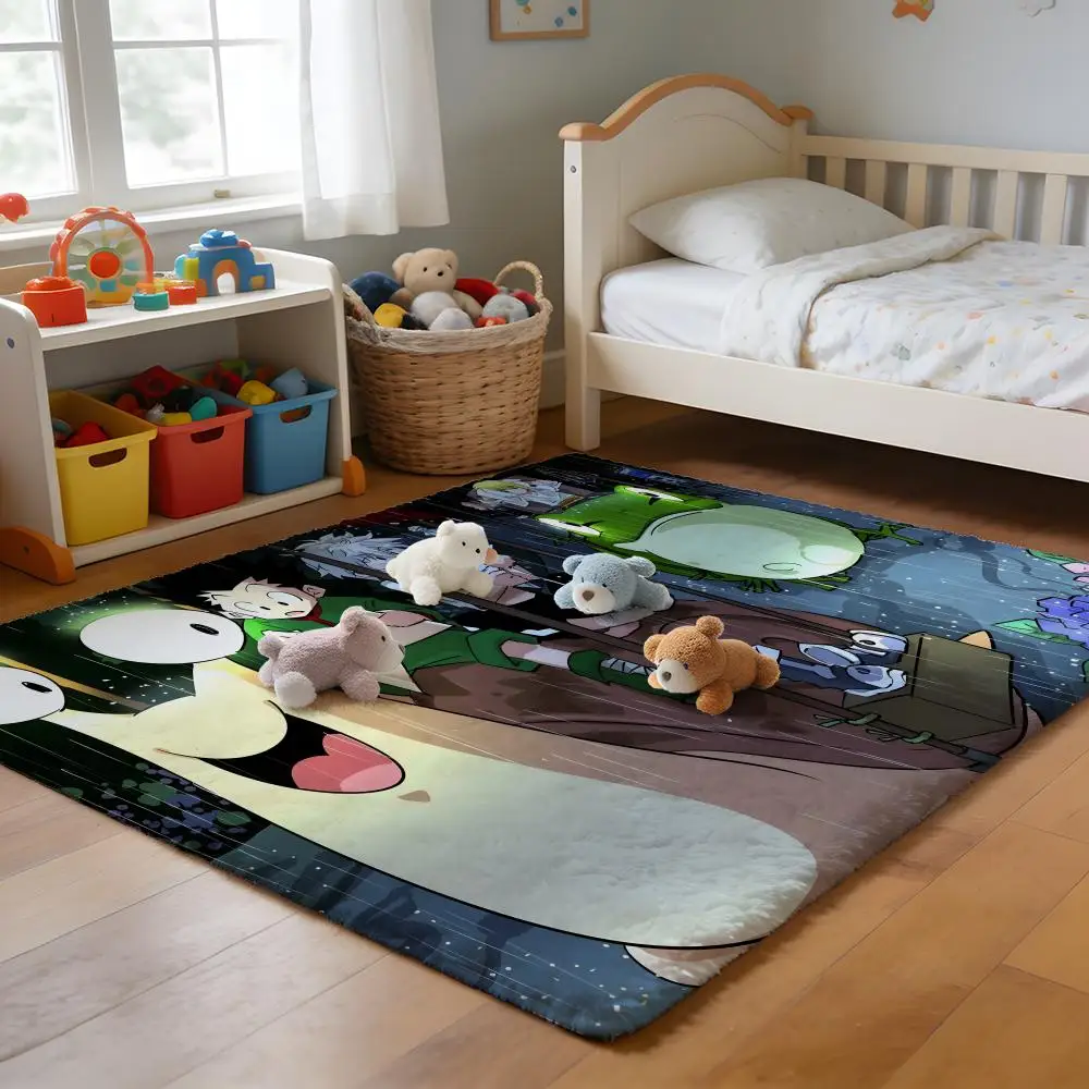 

Floor Mat Soft Flannel Rug Non-Slip Absorbent Mat for Bathroom Bedroom Home Decor P-P-Peaceminusones Design Anime