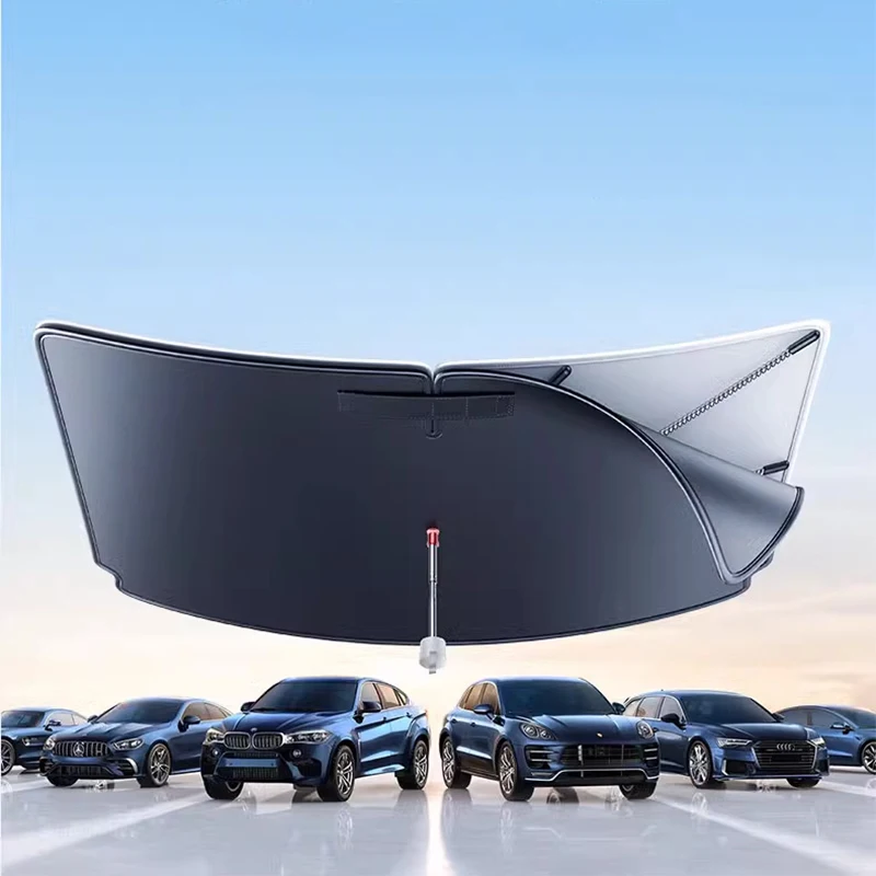 Car sunshade front sunshade curtain sun protection heat insulation car windshield cover 125x65CM