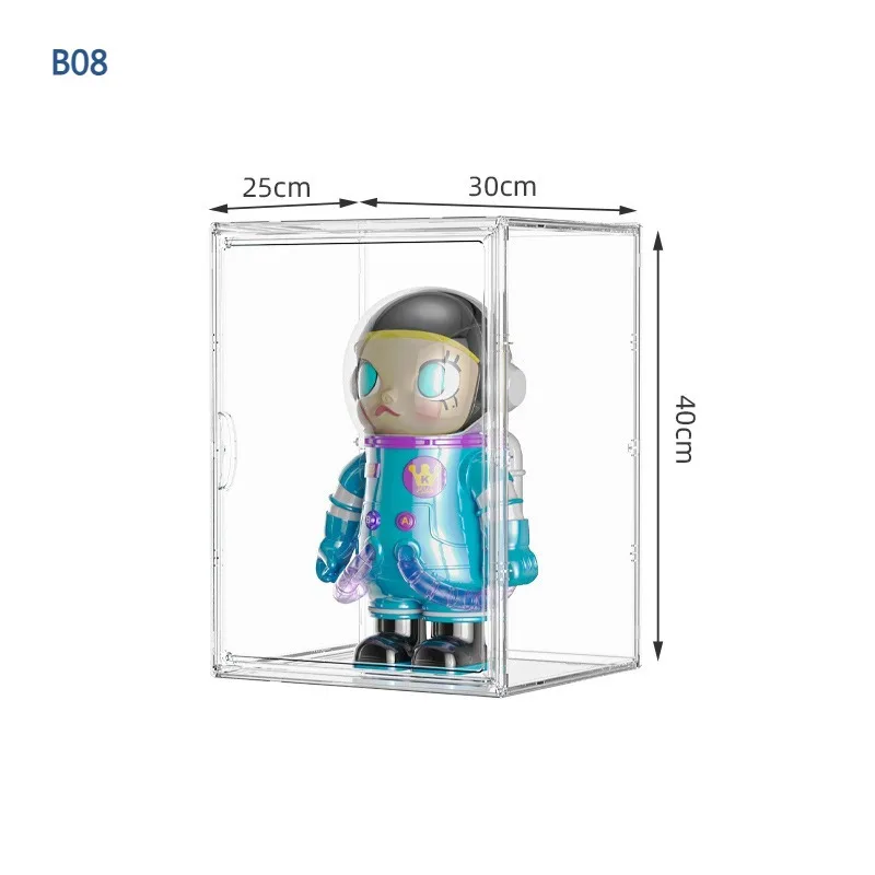 Fully Transparent Blind Box Storage Case Dustproof Display Cabinet Compatible with Hand Figures Lego Doll Toy Collectibles