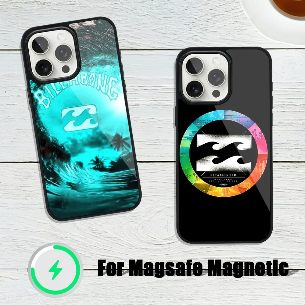 C-Casual-S-Surfing-Billabonge Phone Case For iphone 13 Plus 12 14 Mini 11 Max 15 Pro Magsafe Magnetic Wireless Charging Shell