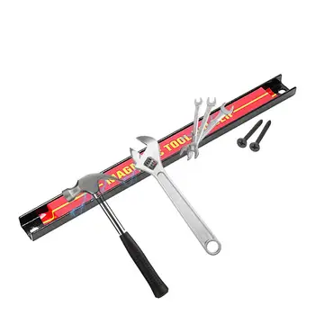 Tira magnética para ferramentas, suporte de parede de grande capacidade, economia de espaço, organizador de ferramentas para oficina, casa, barra de ferramentas de metal para garagem