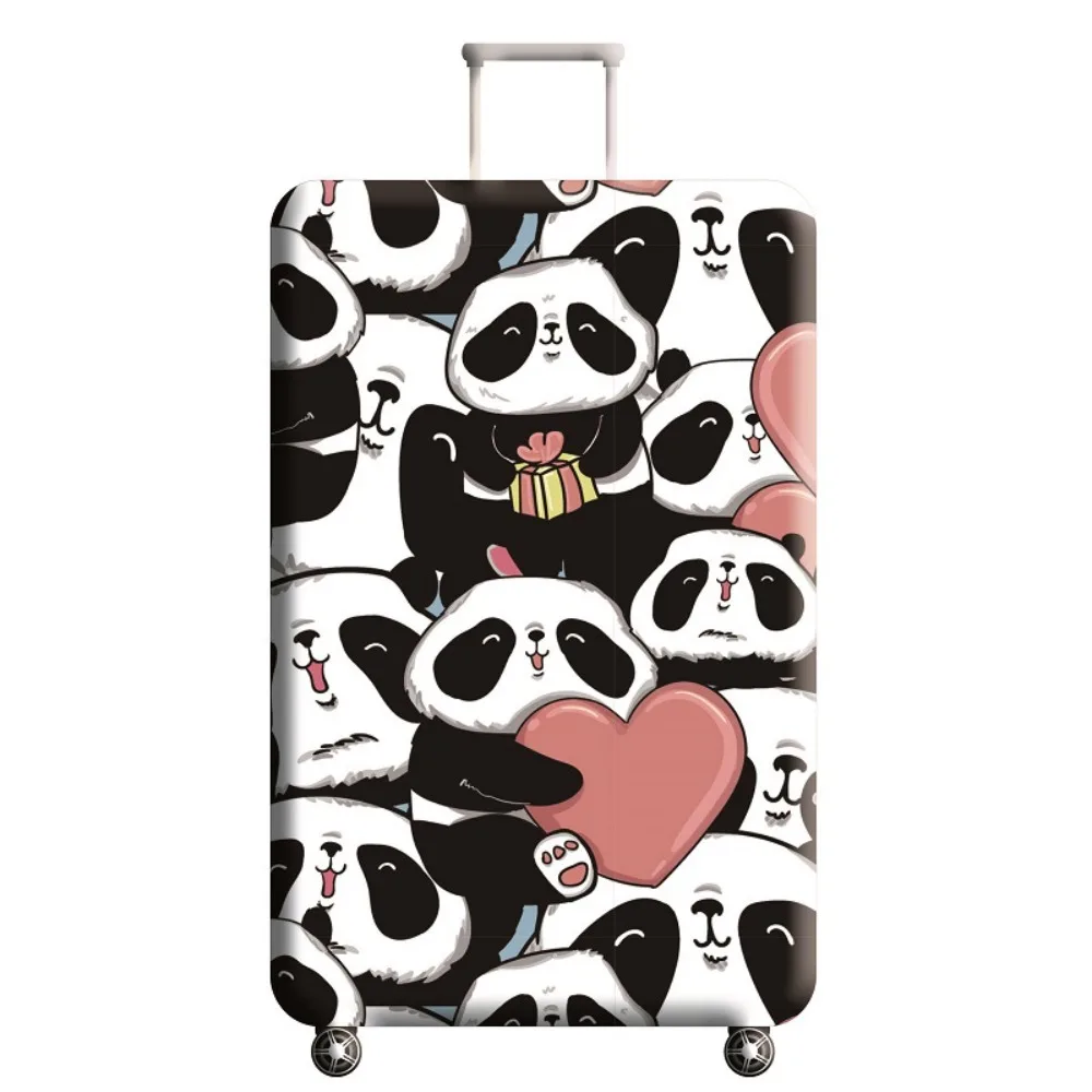 Elastic Luggage Dust Cover Portable Panda Print Luggage Protector Suitcase Protective Cover