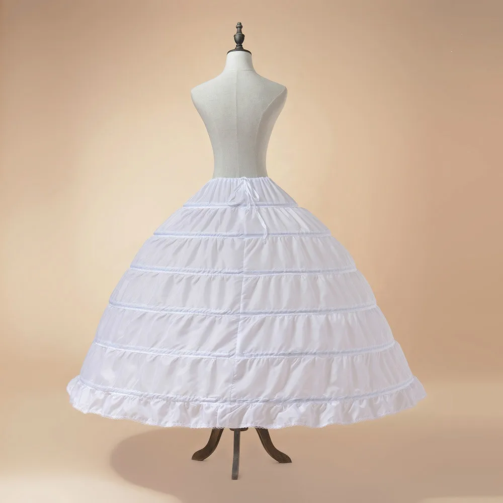 Mais tamanho 6 aros ancoragem para vestidos de noiva vestido de baile underskirt nupcial acessórios crinolines