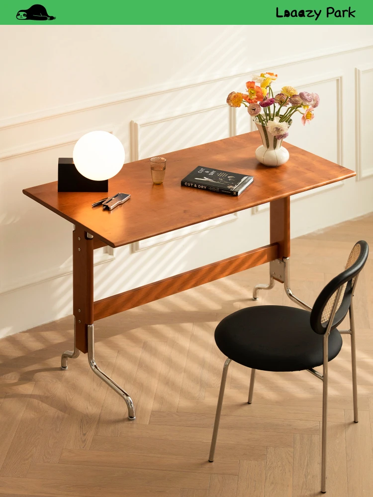 Living Room Study Solid Wood Nordic Retro Desk