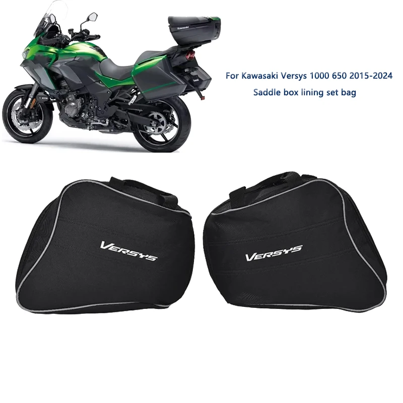 

For Kawasaki Versys 1000 650 2015-2024 Motorcycle Hard Saddlebag Liner Set Bag Saddle Inner Bags luggage Bags Inner Bags