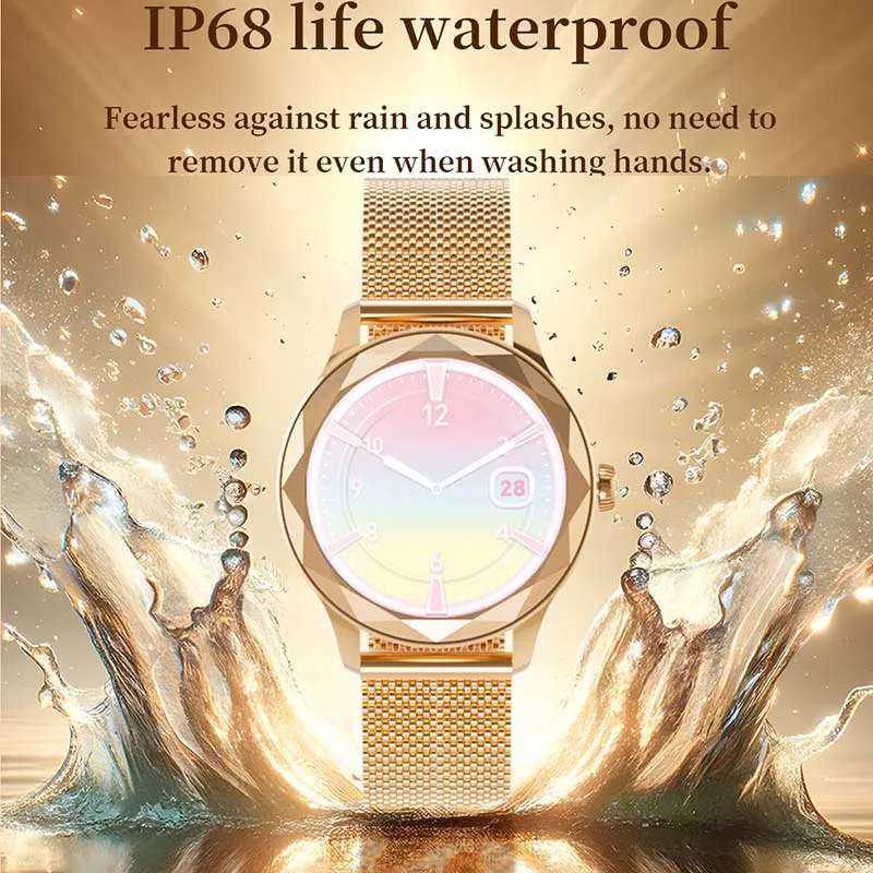 Reloj inteligente con Pantalla AMOLED para mujer, Smartwatch con Bluetooth, llamadas, NFC, ECG + PPG, seguimiento de Deportes de salud para Huawei y