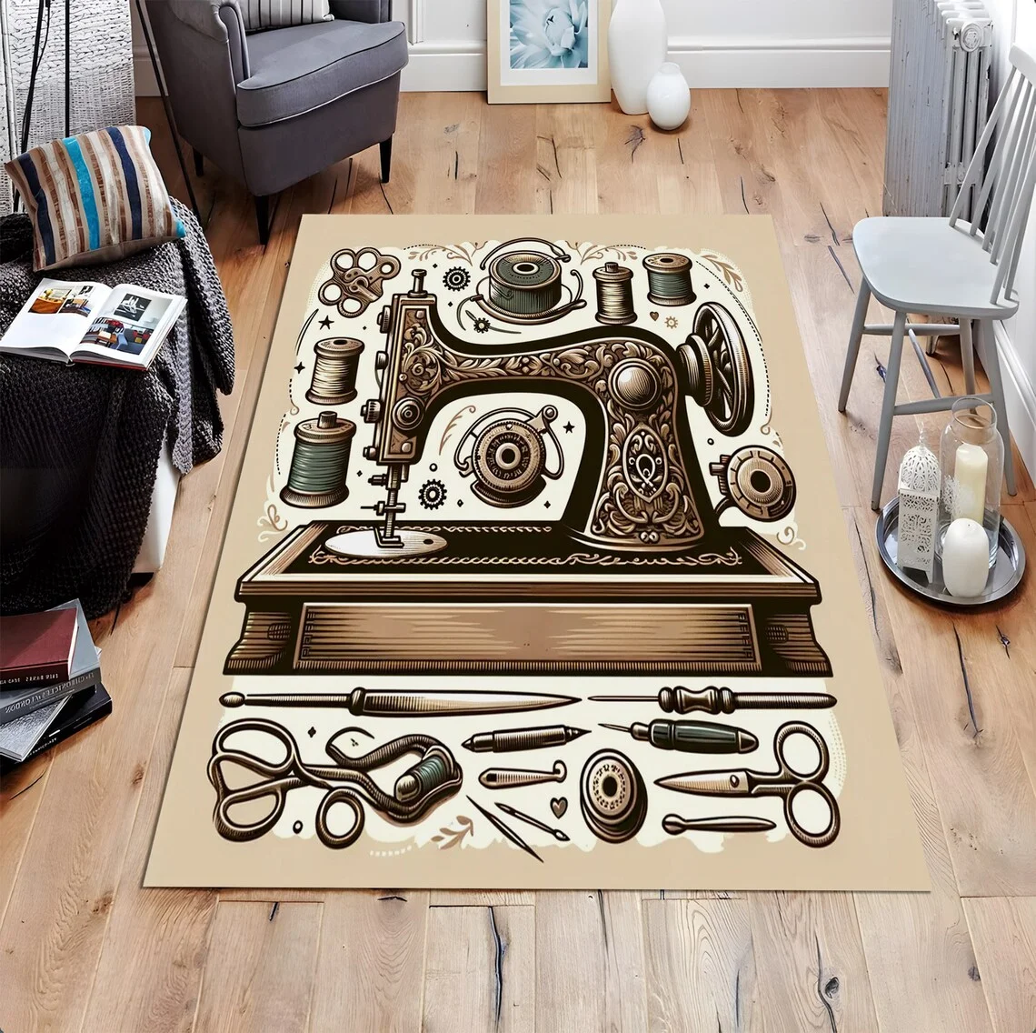 Vintage Nähmaschinen-Druck Tep – Commercial Printing And Design Bewertung und Preis