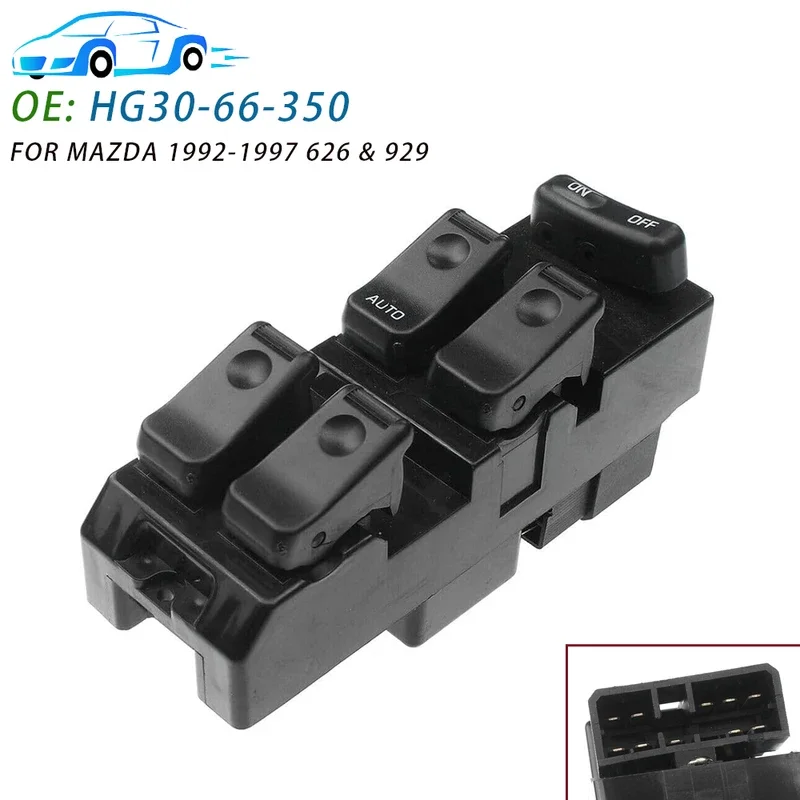 Fit For Mazda 1992-1997 626 929 Electric Window Switch Lifter Control Button Car Accessories HG30-66-350 HG3066350 6D1E-66-350