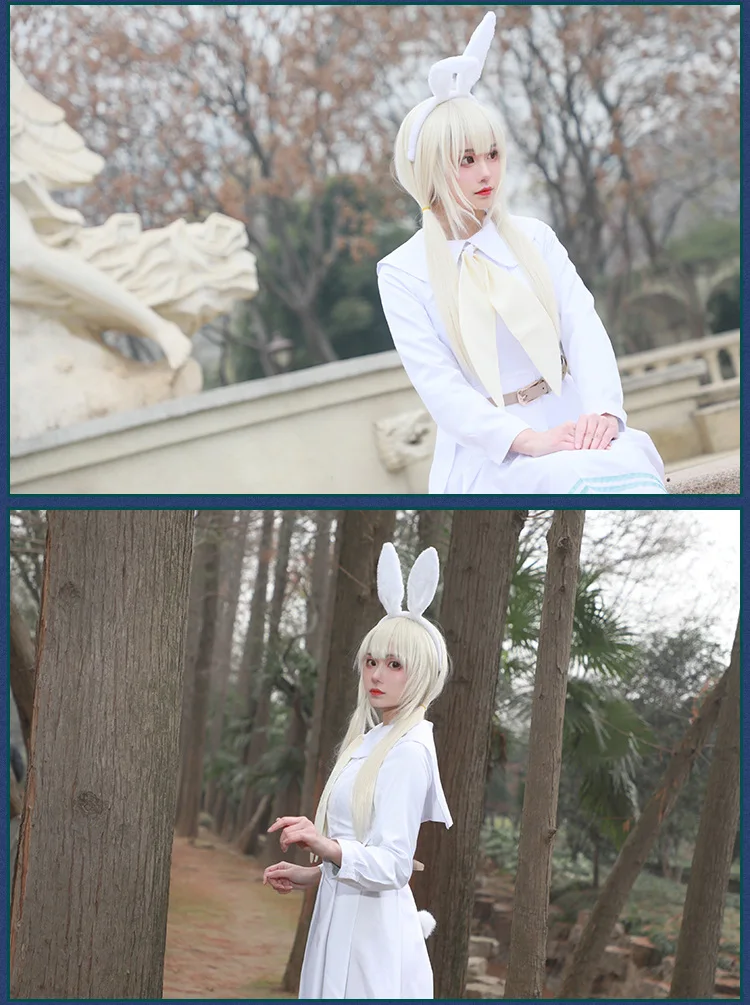 Beastars Haru women's and girls' anime clothing, white rabbit dress, JK uniform, Halloween, customized customized