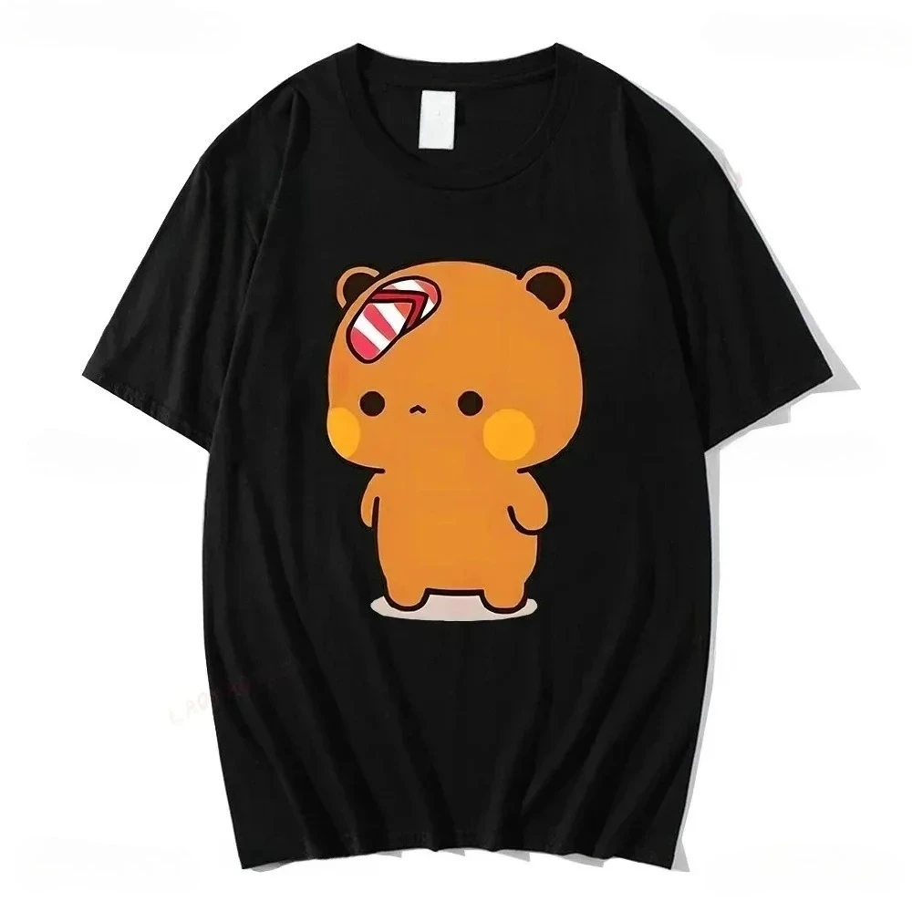 Bubu Throws Flip Flops Print on Dudu Summer T-shirt   Fashionable and Versatile Short Sleeved Round Neck Women's T-shirt