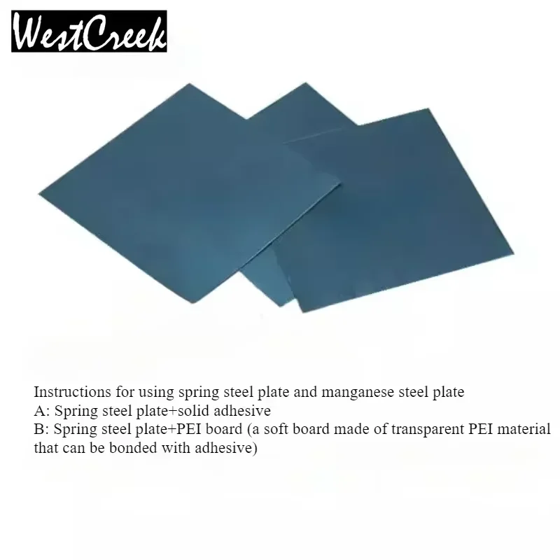 WESTCREEK 2x80x400mm 4pcs 65MN quench 3d printer consumable pad 60Si2Mn Spring Manganese steel sheet Mn steel plate