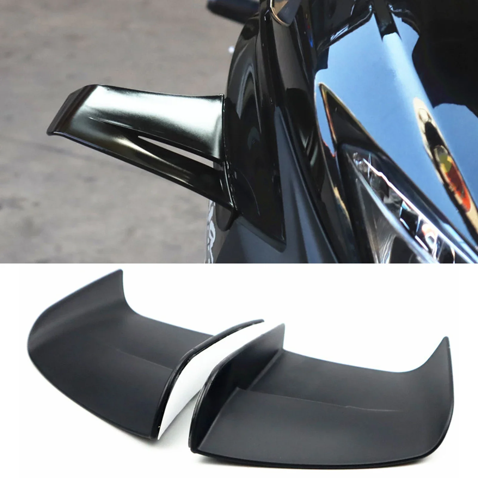 

For Yamaha R3/R25 CFMOTO Motorcycle Universal Winglet Aerodynamic Spoiler Wing Kit With Adhesive Motorcycle Decoration Sticker