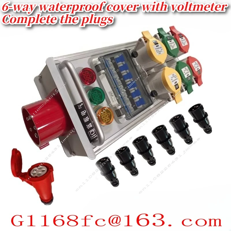 6-way Small Electrical Box, 16A Socket Box,portable Large Screen LED Screen Power Box, Controller, Stage Distribution Box