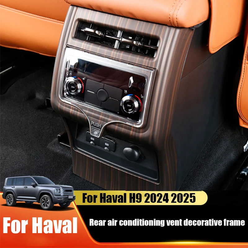 

Для Haval H9 2024 2025 Защитная крышка заднего выхлопного отверстия, рамка панели, декоративная противоударная крышка