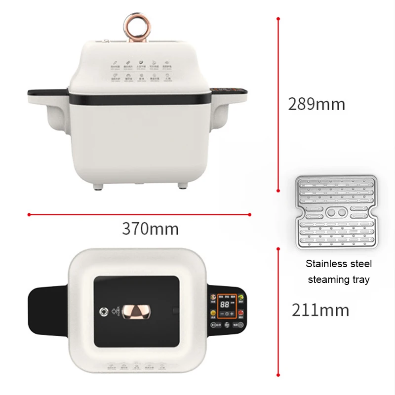 Olla automática inteligente multifunción para freír comida, Robot de cocina, olla arrocera, vaporera de alimentos, calentador de estofado, olla