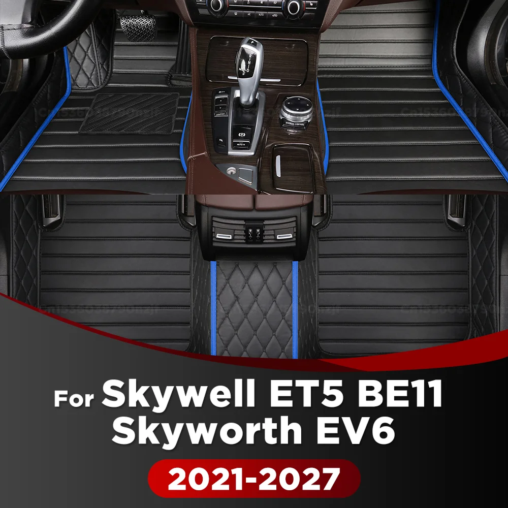 For Skywell ET5 BE11 Skyworth EV6 Elaris Beo Imperium SEV 2021-2027 26 25 Custom Car Floor Mat Carpet Cover Interior Foot Pads