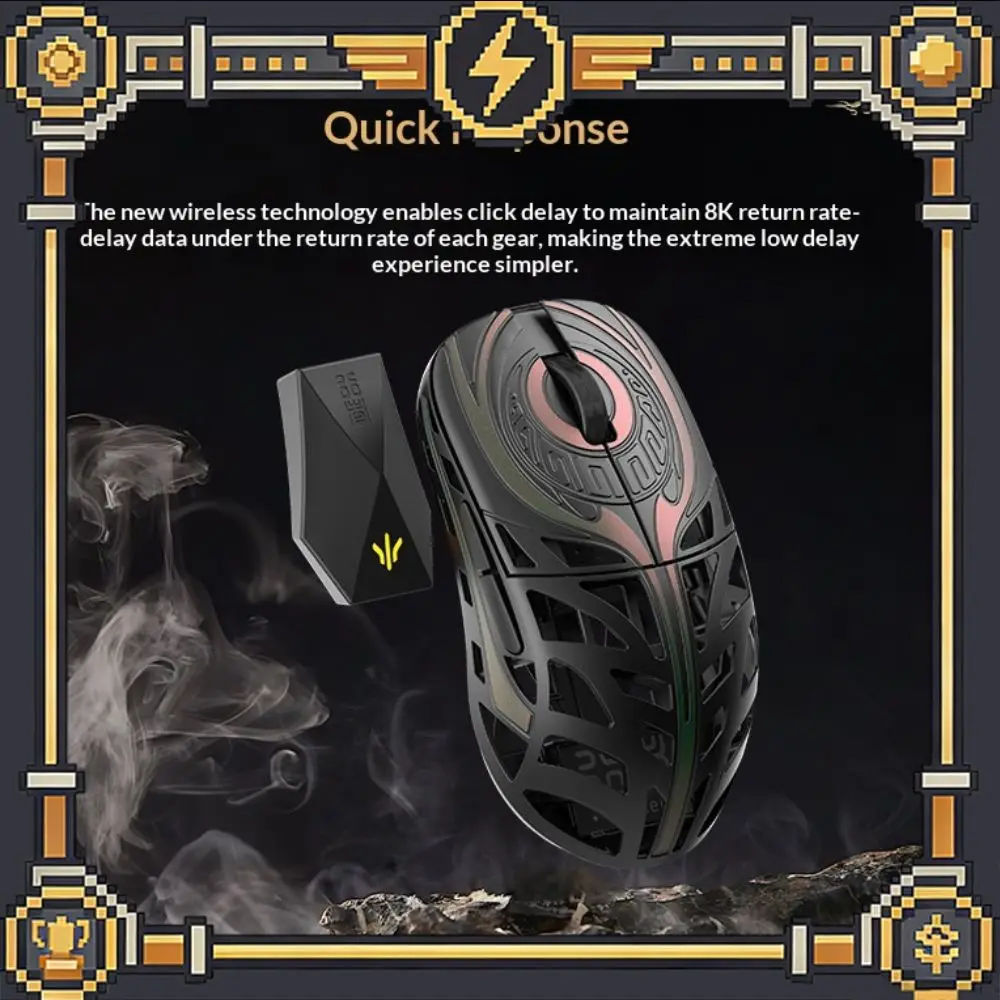 WLMOUSE Strider Gaming Mouse Dual Mode Wireless PAW3950HS Sensor 8KHz Polling Rate Hollow Magnesium Alloy Game Mice PC Accessory