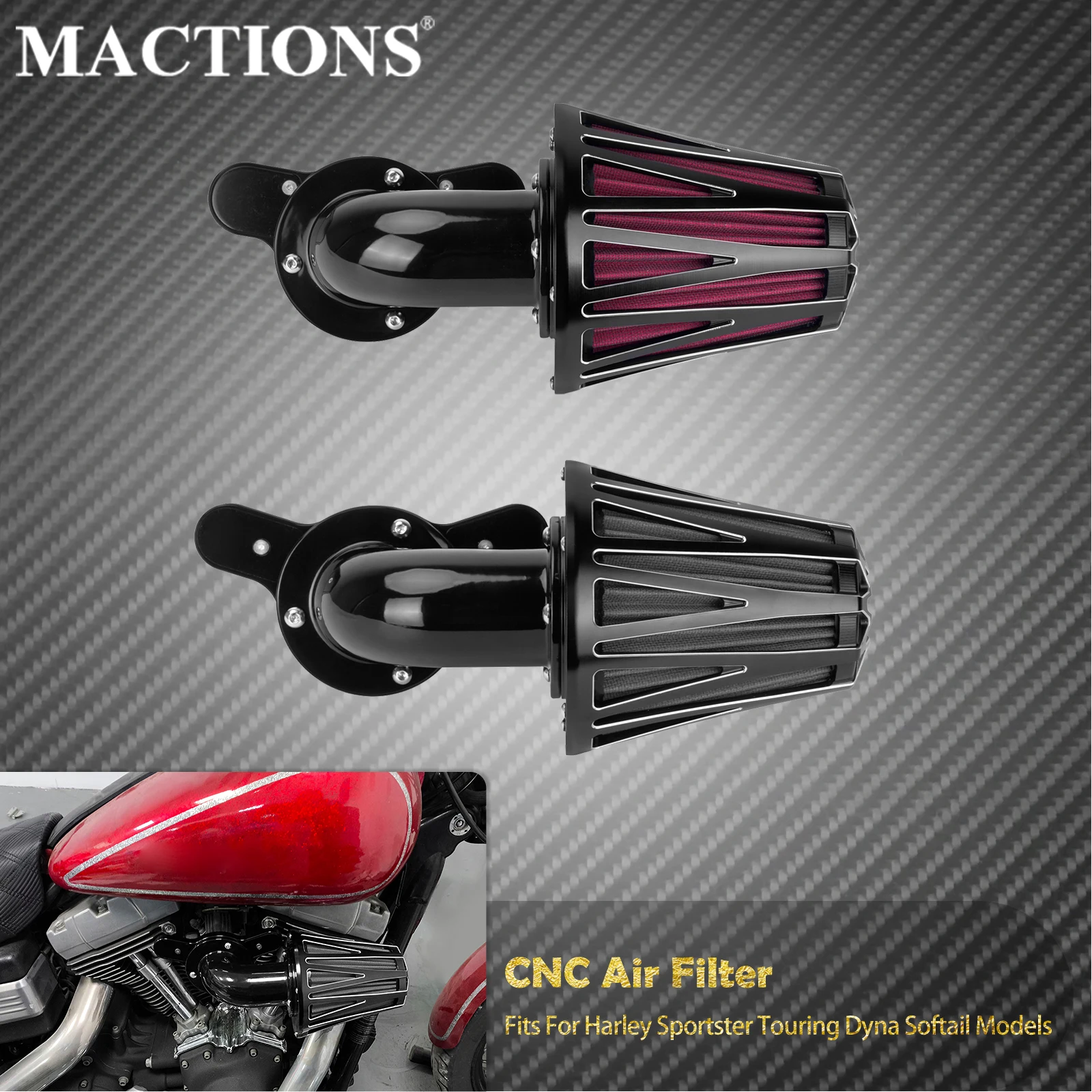 Motorcycle Air Cleaner Intake Filter CNC For Harley Touring Softail Sportster Dyna XL Breakout Road King Street Glide Fat Boy FL