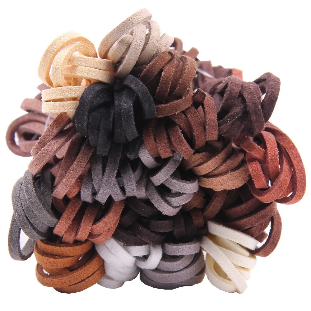 5meters 3mm Faux Suede Necklace Cord Flat Weave Korean Velvet Bracelets Rope Thread String For Diy Jewelry Making Accessories