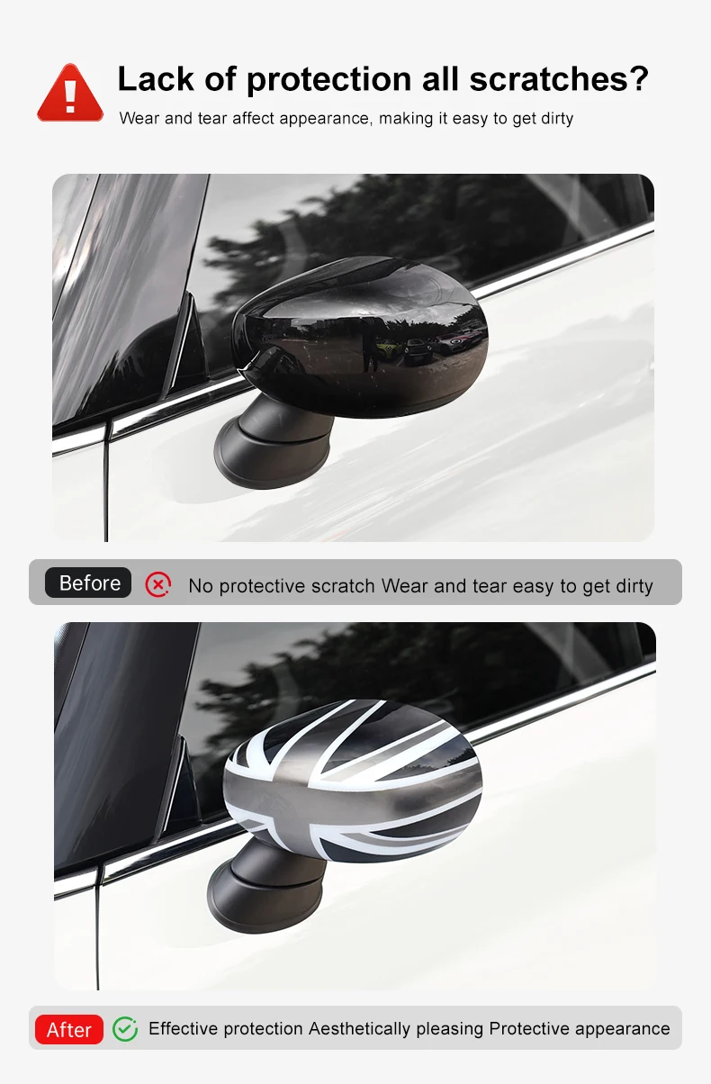Auto-Rückspiegelgehäuse für Mini Cooper F54 F55 F56 F60 F57 Countryman ABS Auto-Spiegel Außendekor Zubehör – Detail 6