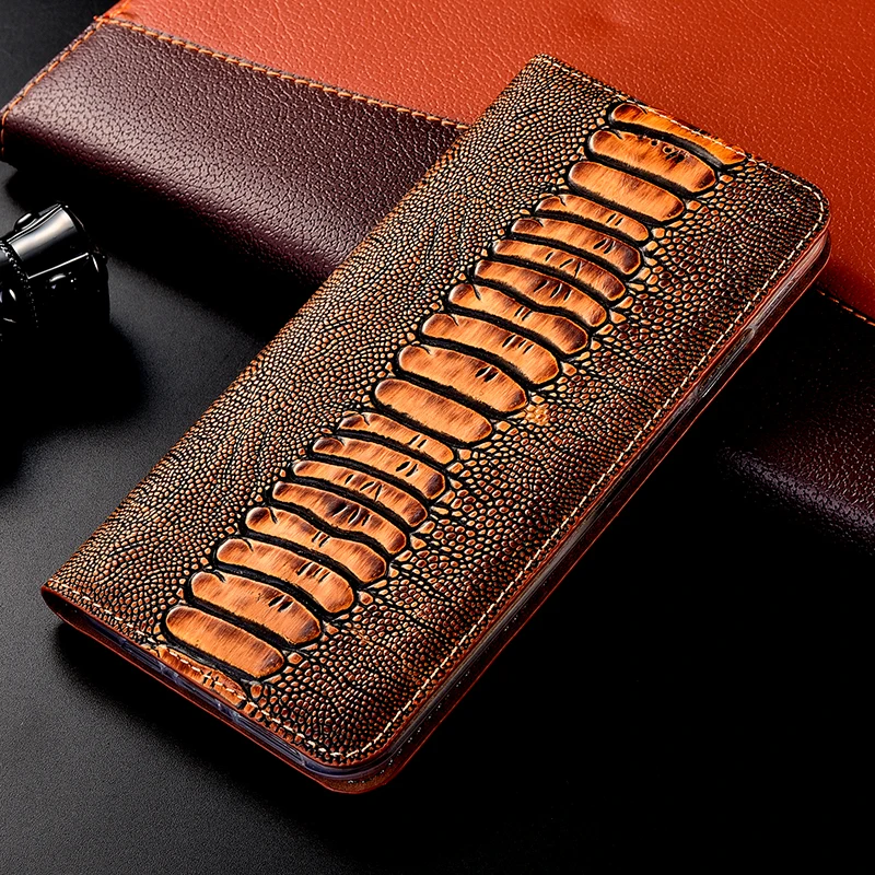 

Ostrich Foot Leather Phone Case For Nokia 1 2 3 5 6 7 8 9 Plus Sirocco Wallet Flip Cases Magnetic Cover