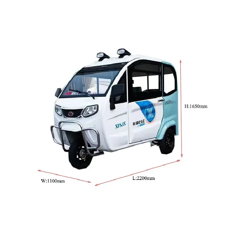 Enclosed small New Energy Vehicles 2 doors Mini electric tricycle for passenger with cheap price
