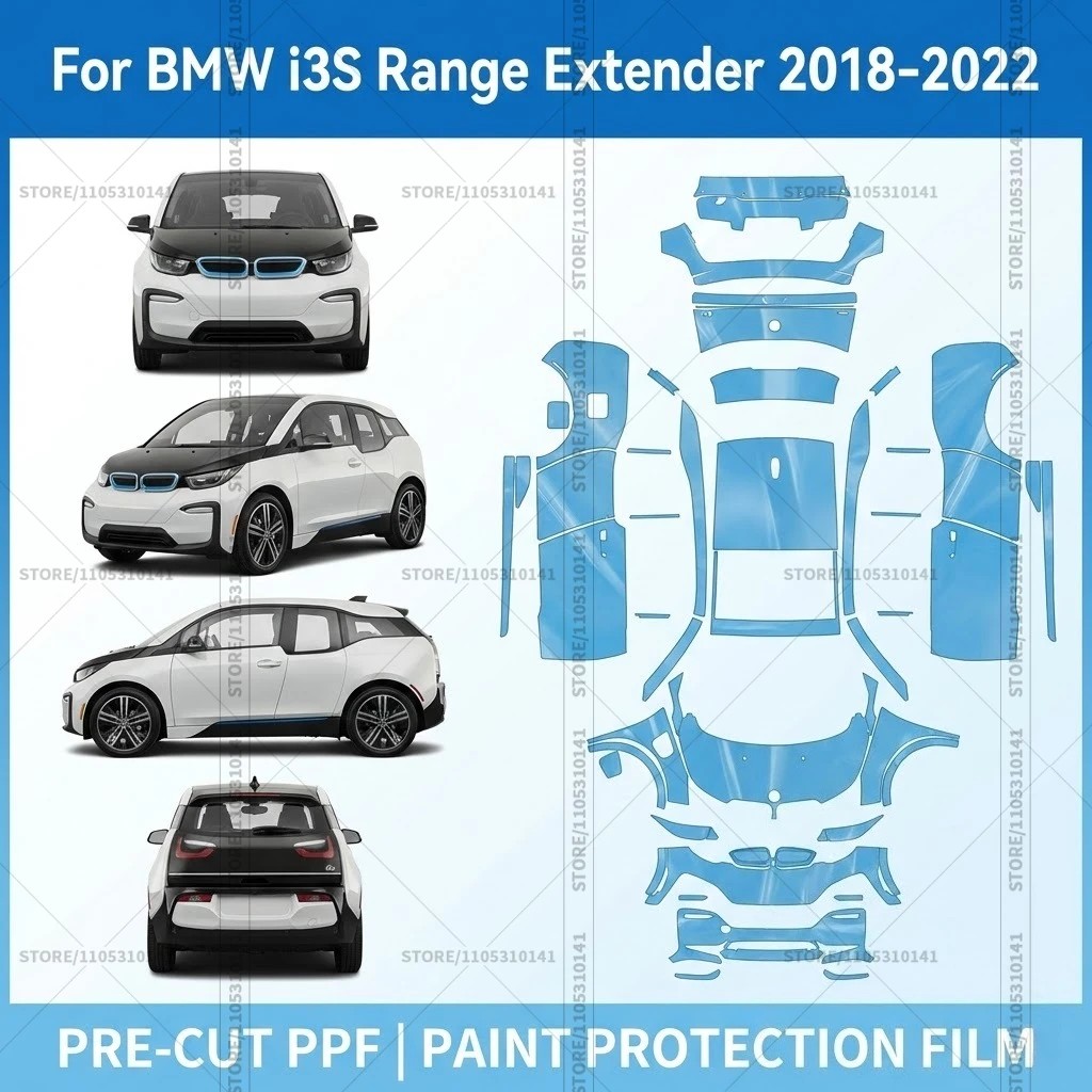 

For BMW i3S Range Extender 2018-2022 Pre-Cut Paint Protection Film PPF Transparent Car Film Automotive PPF Full Vehicle