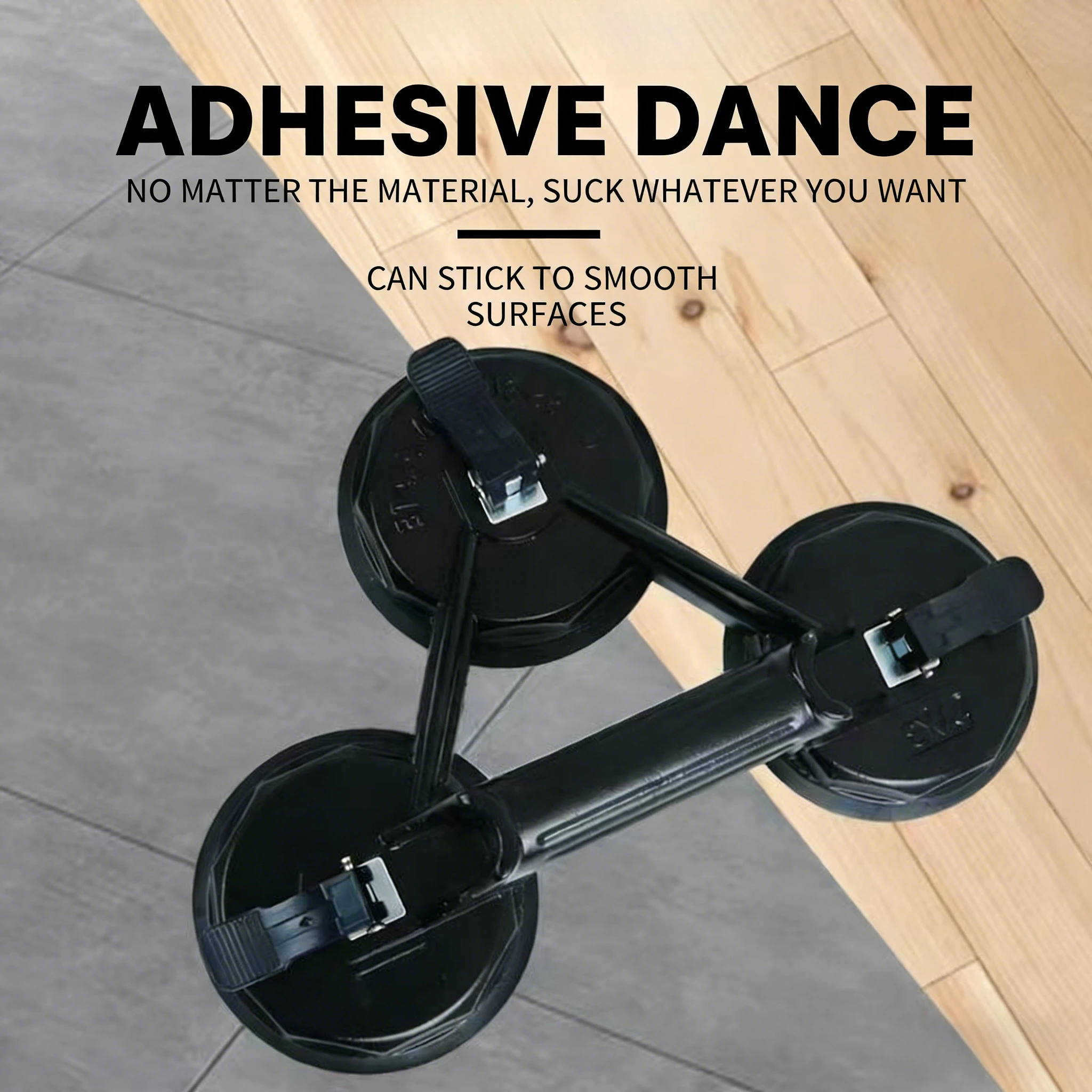 Strong thickened glass suction cup aluminum alloy diamond hexagonal three claw heavy-duty ceramic tile marble