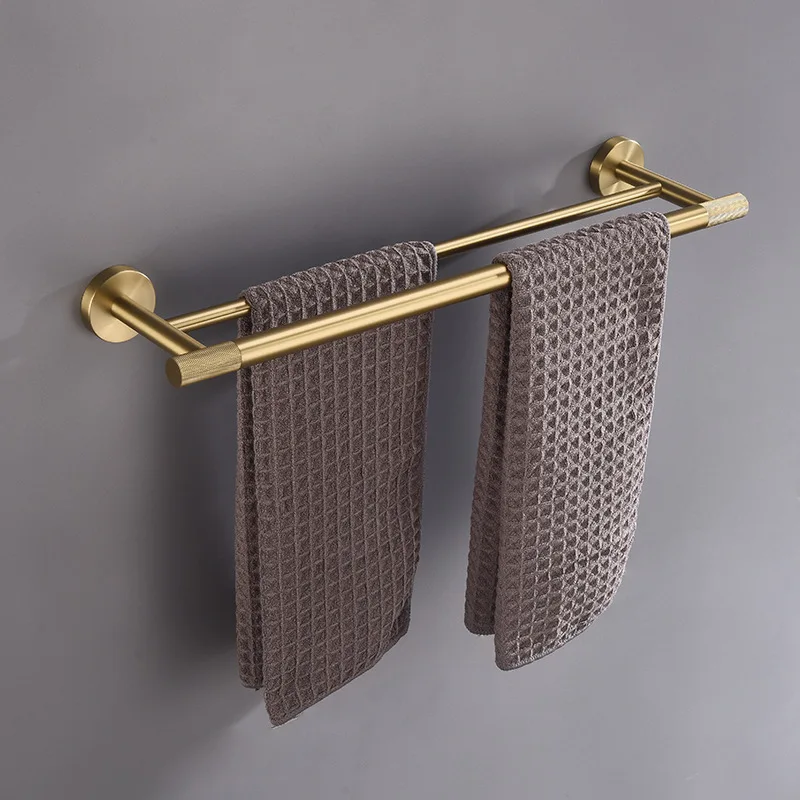 Toalheiro De Banheiro De Latão Escovado, Robe Hook, Suporte De Papel Higiênico, Prateleira De Armazenamento De Banheiro, Barra De Ouro, Anel Facecloth