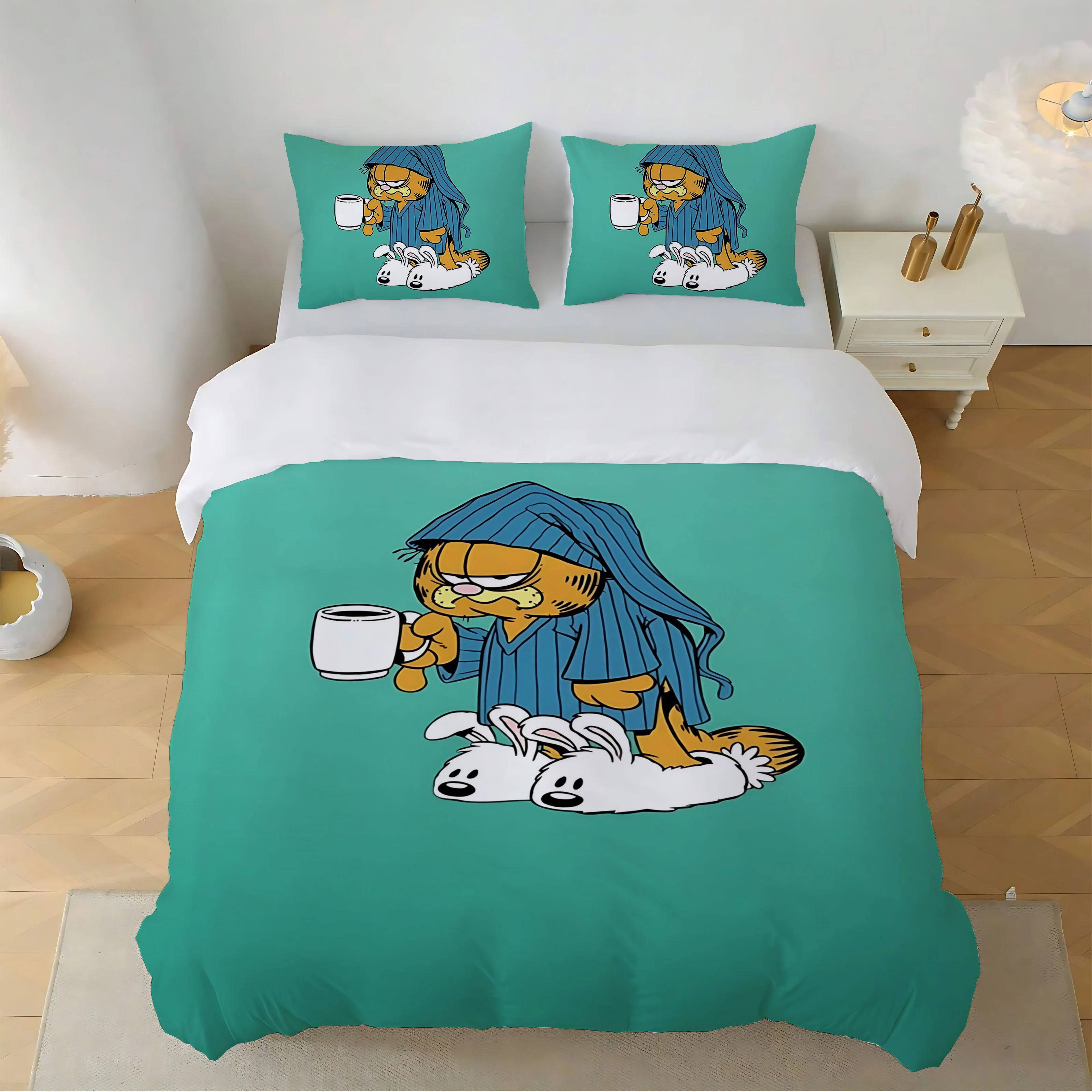 G-GarfieldS Comforter Bedding Sets Twin Size Bedding Set Duvet Cover Queen Bed Linen Sets Double Sheets Home Textile Garden