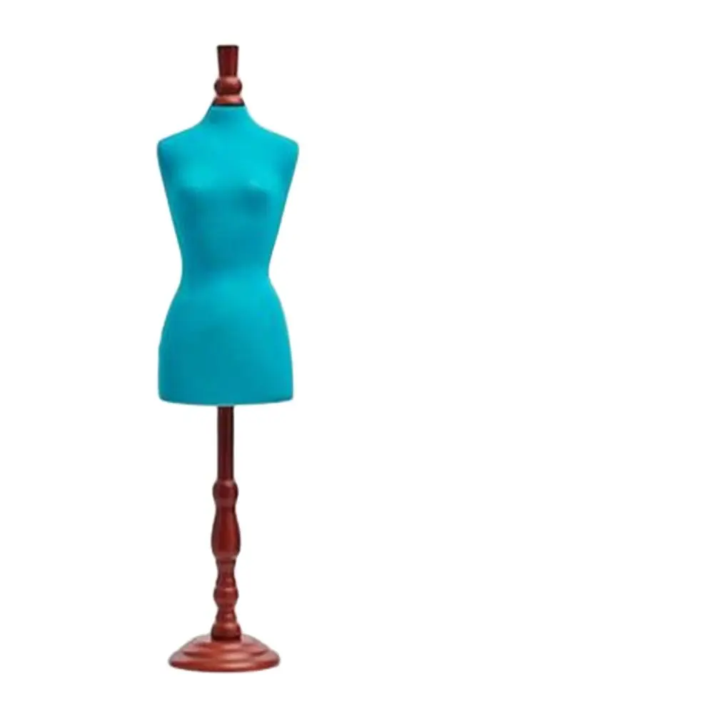 Female Sewing Art Mannequin Body for Clothes Display,Busto Dress Form Stand,Scale Jersey, Wood Base Bust L Size Can Pin 4Style