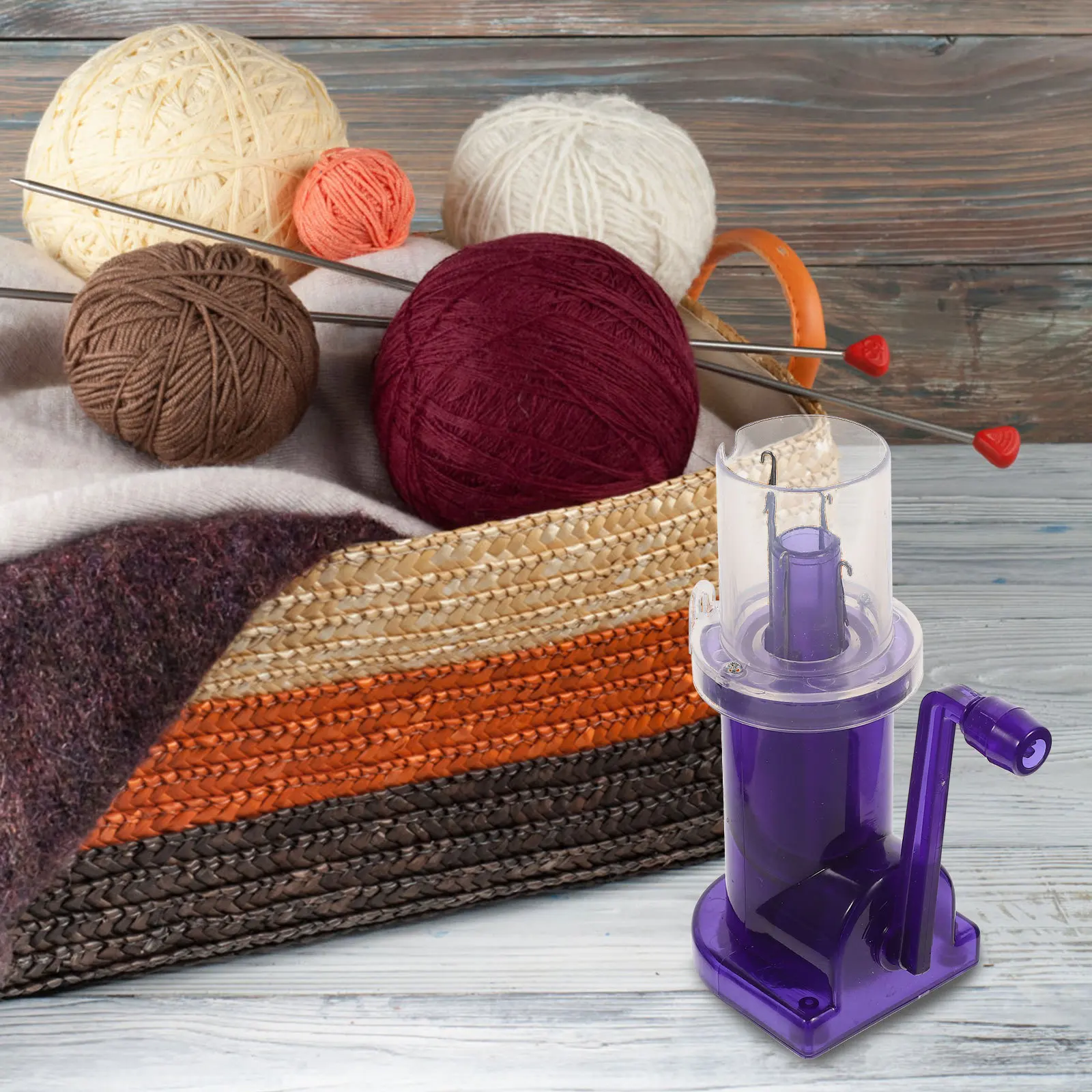 

Hand Winder Knitting Machine for Socks Machines Dispenser Small Spaces Stainless Steel Yarn Winding