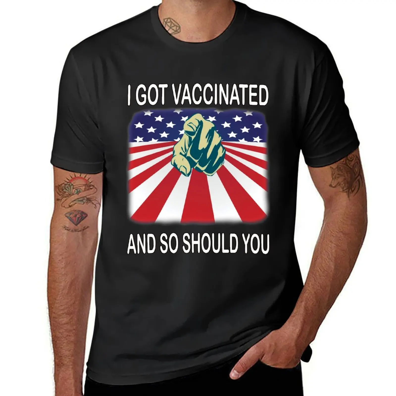 

I Got Vaccinated And So Should You T-Shirt sublime plain sports fans heavyweight t shirts for men