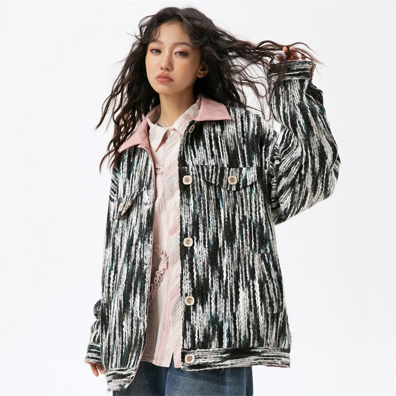 Women\'s Spring 2024 Bomber Jacket Japanese Vintage Womans Clothing Tweed Jacket Korea High Quality Women\'s Jackets in The Spring