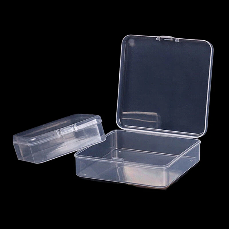 New Transparent Plastic Storage Box Photocards Small Card Storage Box Desk Organizer Box Classification Box Stationery