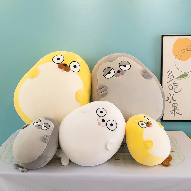 ختم أفخم دمية الكرتون لينة وسادة النوم الضغط لعبة مكتب الراحة وسادة الخريف / الشتاء هدية عيد ميلاد لطيف والأزياء