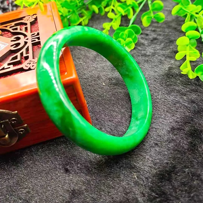 Zheru Jewelry Natural Myanmar Jade 54mm-62mm bracelet exquisite princess bracelet send girlfriend send mom