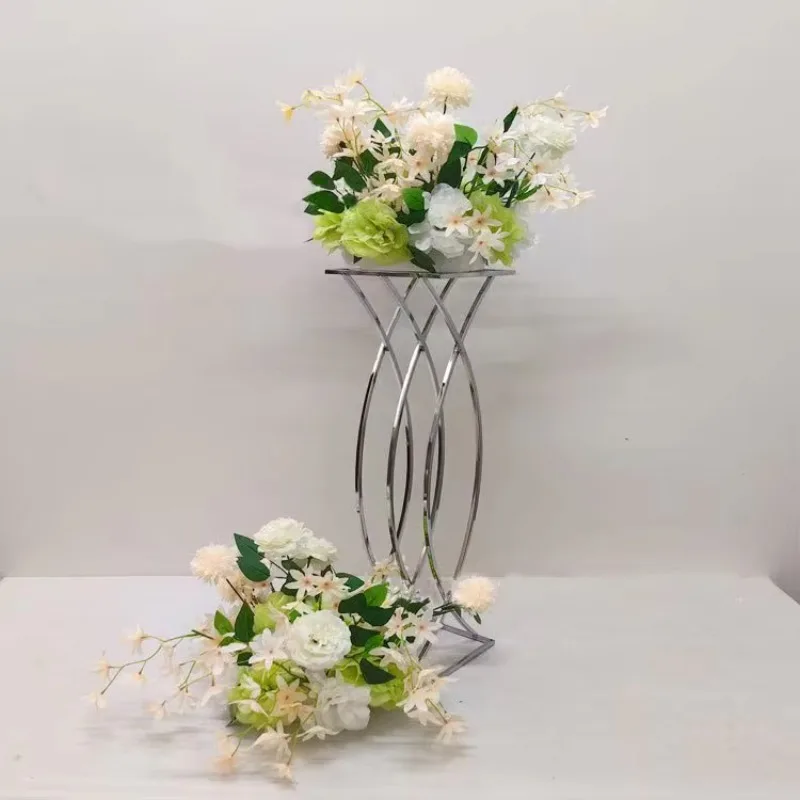 

Wedding banquet table high metal flower stand center decoration geometric flower piece party home model flower stand