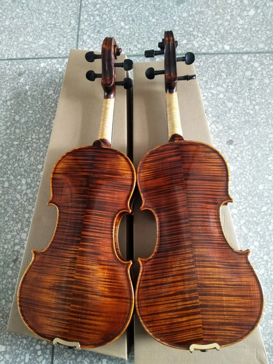 Italian retro brown Handmade Violin 4/4 3/4 Stradivari aldult Student Beginner Tiger Maple Violin musical instrument with case